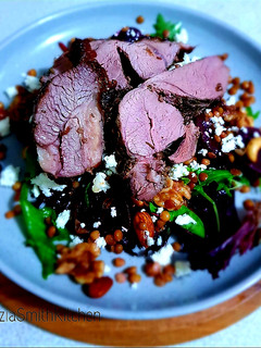 A picture of Beetroot, Lentil & Nuts Salad with Lamb.