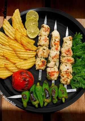 عکسی از دستور جوجه کباب سبزیجات ایتالیایی 🌸 جوجه تابه ای