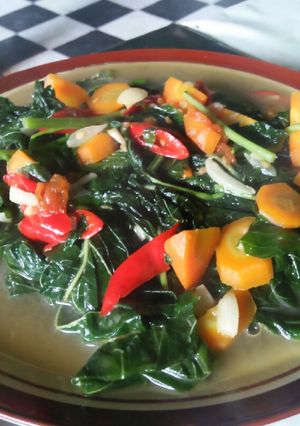 Foto resep Sayur baytel (bayam wortel) tumis