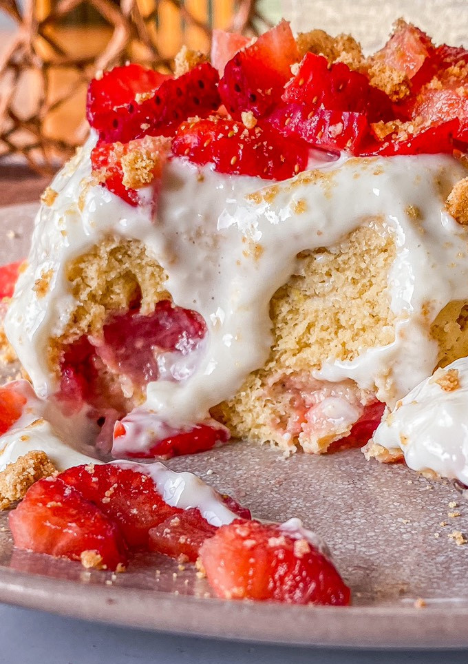Una foto de Mug cake cheesecake