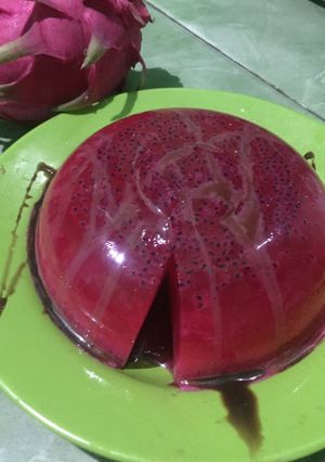 Foto resep Puding buah naga