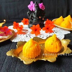 A picture of Easy Paneer Modaks with a twist !!.