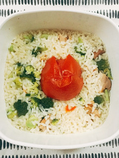 [微波爐食譜] 健康番茄燉飯 的食譜成品照片