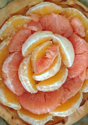 Une photo de Tarte orange pamplemousse