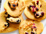 Crepes caseros de avena y arándanos