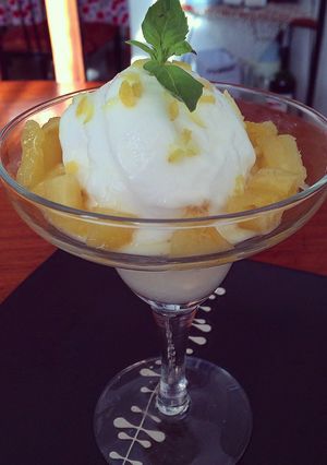 Una foto de Mixtura fresca de piña