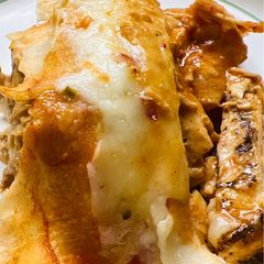 A picture of Grilled Chicken Enchiladas.