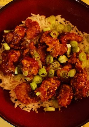 Une photo de Poulet Frit Laqué au Sésame