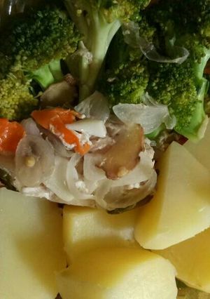 Foto resep Menu diet : Ayam Kukus