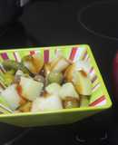 Ensalada de melón con patata y encurtidos