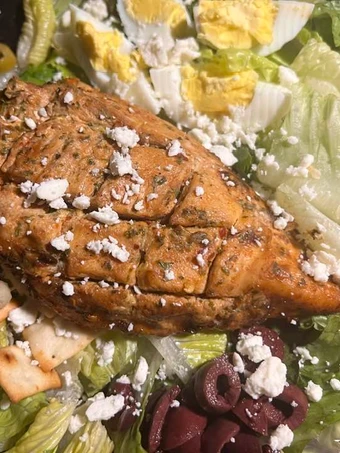 Mediterranean Chicken Salad with Feta and Olives