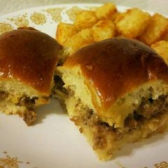 A picture of Baked Honey Butter Loose Meat Sliders.