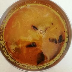 A picture of Moongdal rasam pesarapappu chaaru.