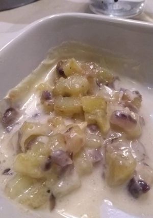 Une photo de Gratin pomme de terre cancoillote