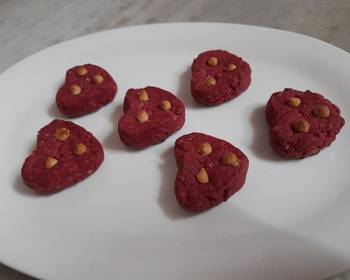 Unique Recipe Heart shaped Red Velvet Cookies Delicious Simple