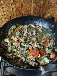 Una foto de Carne mongoliana