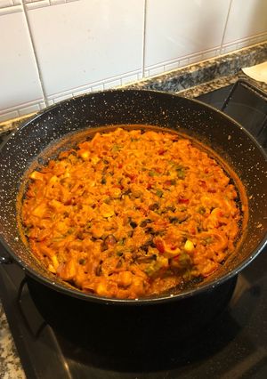 Una foto de Paella de marisco de novato