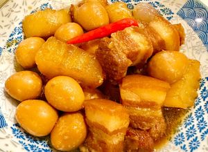 Hình của món Thịt kho trứng cút + củ cải.