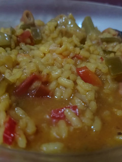 Una foto de Arroz meloso de pulpo y alcachofas
