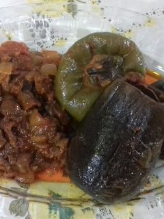 عکسی از دستور دلمه بادمجان مامان پز