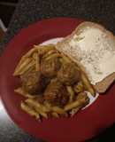 Turkey Thai curry meatballs with pasta
