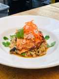 Bahn-Mi Glazed Salmon with Pho Broth Risotto