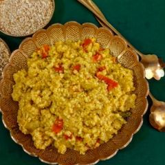 A picture of Sama Ke Chawal Ki Khichdi/ Sama Rice Khichdi / Vratwale Chawal Ki Khichdi Whithout Onion Garlic.
