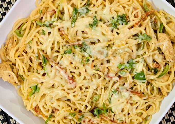 Recipe of Award-winning Creamy One Pot Chicken Fajita with Noodles