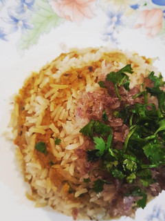 A picture of Soya keema biryani.