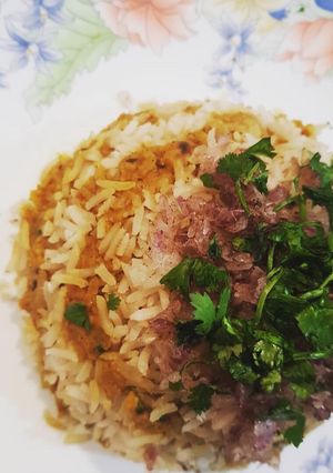 A picture of Soya keema biryani.