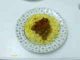 Tallarines con mejillones en salsa de vieira