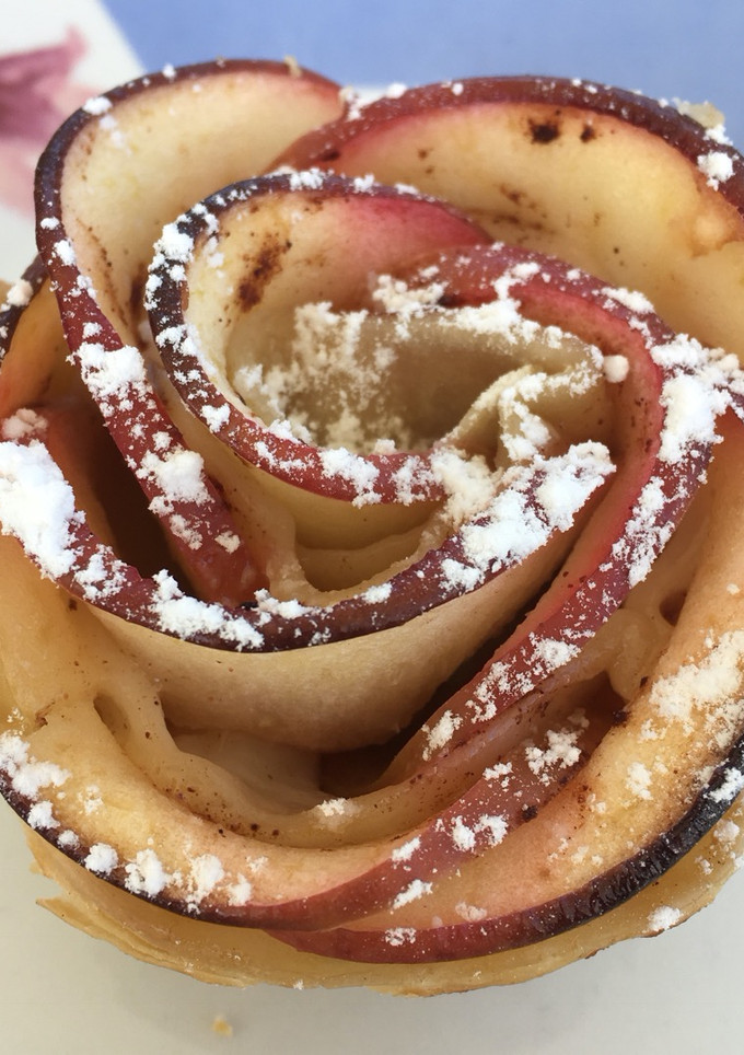 Una foto de Manzanas en hojaldre (Rosas)