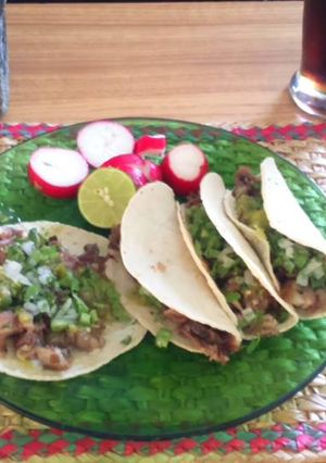 A picture of Pork Head Tacos (Slow Cooker/CrockPot).