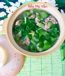 canh cải bẹ xanh thịt