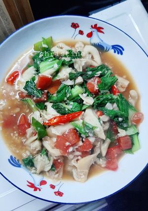 Foto resep Tumis Jamur Tiram Pakcoy