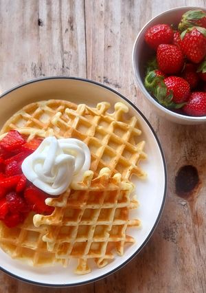 Foto resep Strawberry Waffle