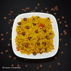 A picture of Achari Chana Pulao.