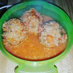 A picture of Albóndigas - meatballs.