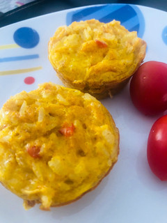 Una foto de Muffins de arroz y zanahoria