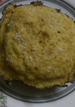 A picture of Coconut,ChocoMicrowave bowl cake#4week's challenge#charityrecipe.