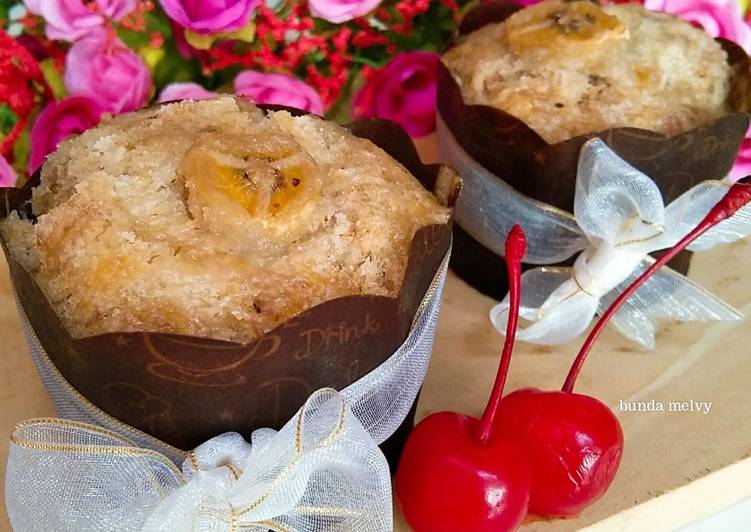 Langkah Mudah untuk Menyiapkan Muffin Pisang Kukus Eggless (No Mixer), Enak Banget
