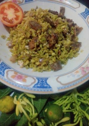 Foto resep Tumis bunga pepaya ikan asin