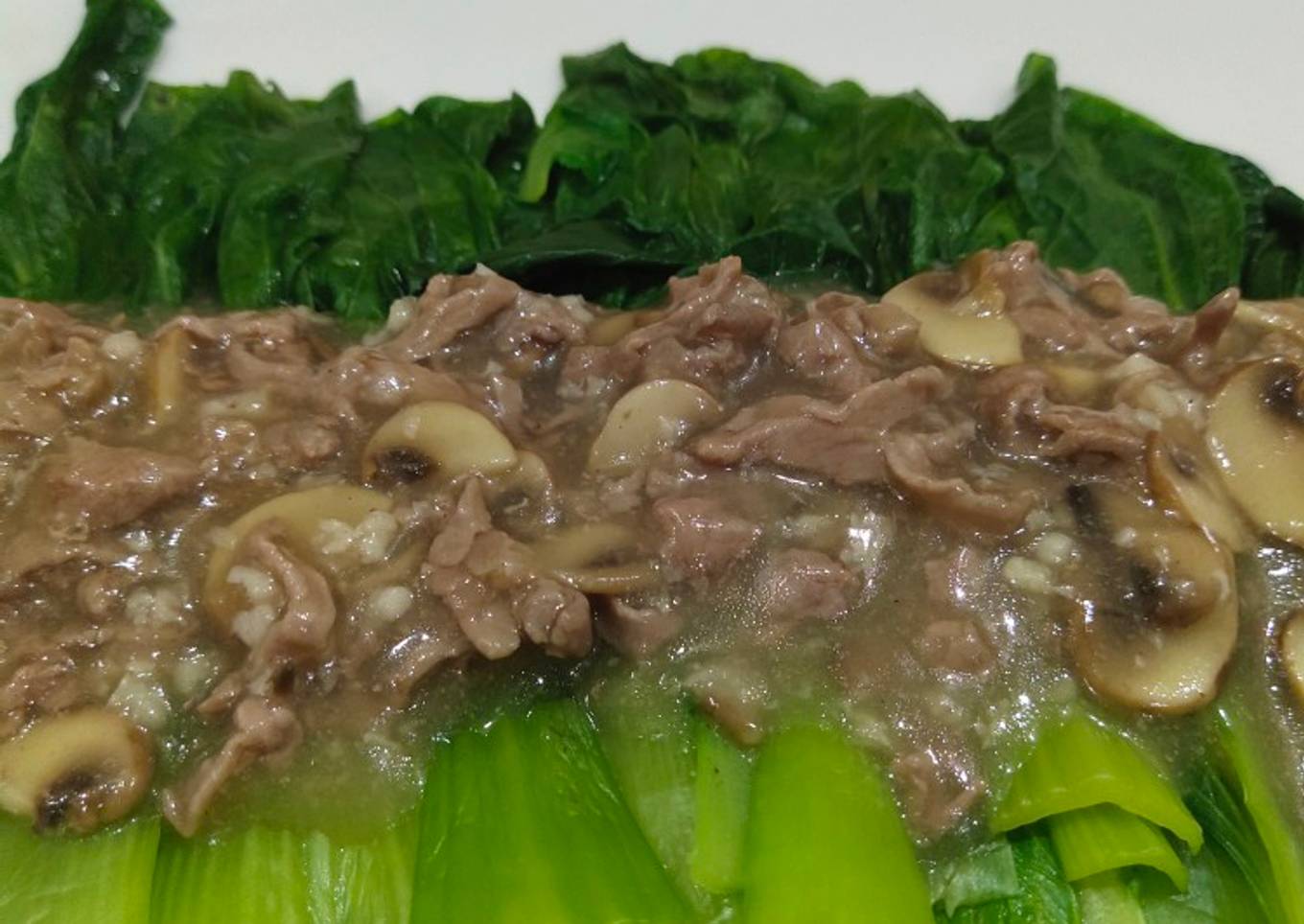 Pokchoy siram sapi jamur