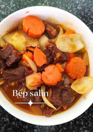Hình của món Bò kho - bánh mì.