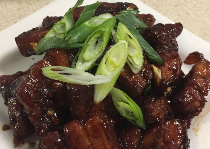 Porkbelly in Chinese sticky barbeque sauce