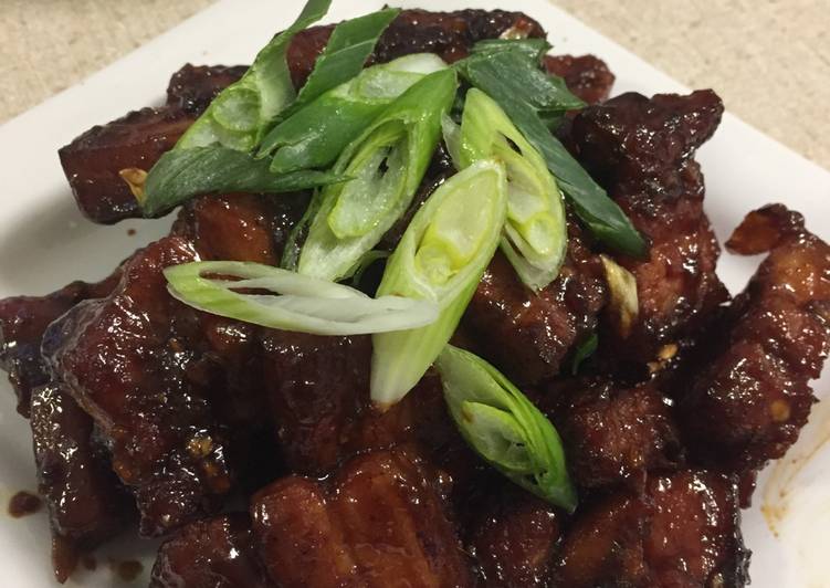 4 Great Porkbelly in Chinese sticky barbeque sauce