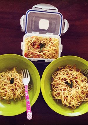 Foto resep Spagetti Aglio Olio Tuna