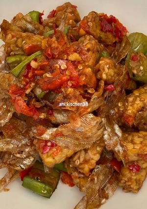 Foto resep Sambal goreng tempe ikan asin