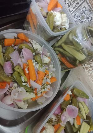 A picture of Vegetables pickle.