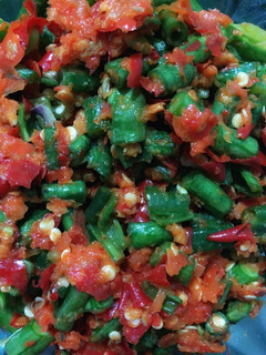 Foto resep Sambel pecak kacang panjang